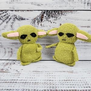 Handmade Baby Yoda The Child Pair Star Wars Disney Plush Stuffed Dolls 2 Pack